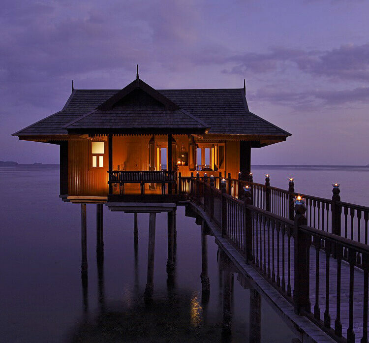 L’hôtel bungalow Pangkor Laut Resort en malaisie
