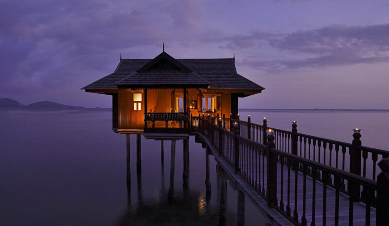 L’hôtel bungalow Pangkor Laut Resort en malaisie