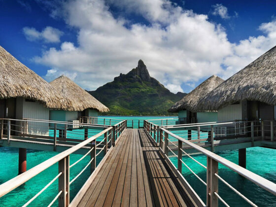 L’hôtel bungalow Le Méridien À Bora Bora