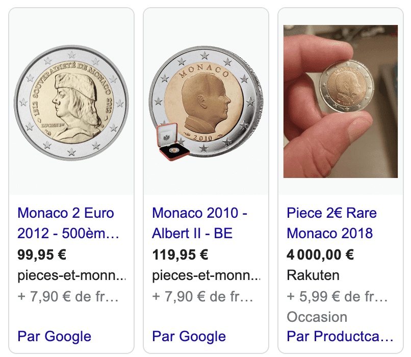 piece 2 euros monaco rare