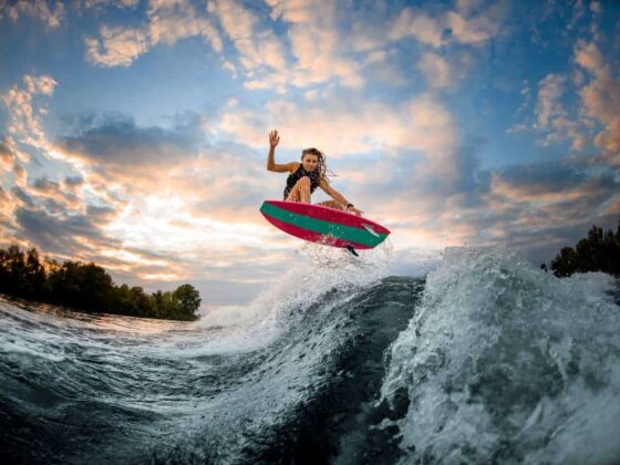 Saut Wakeboard en mer