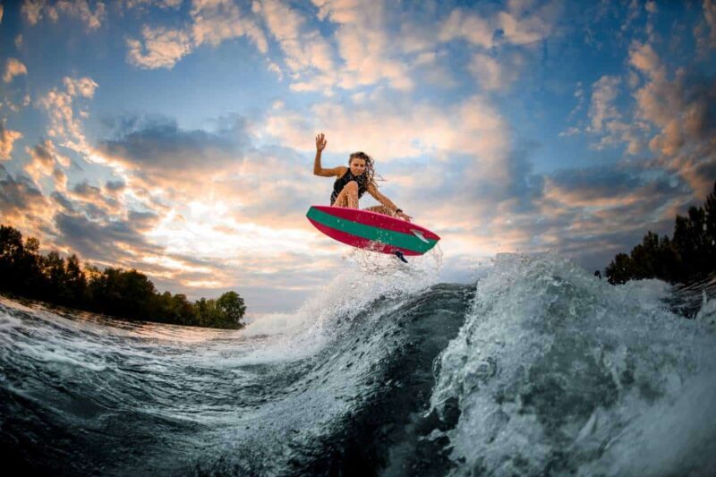 Saut Wakeboard en mer